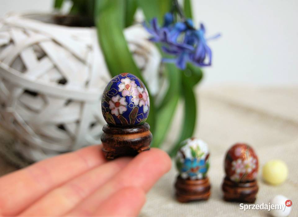 Jajko emalia cloisonne Chiny mosiądz antyk Lublin