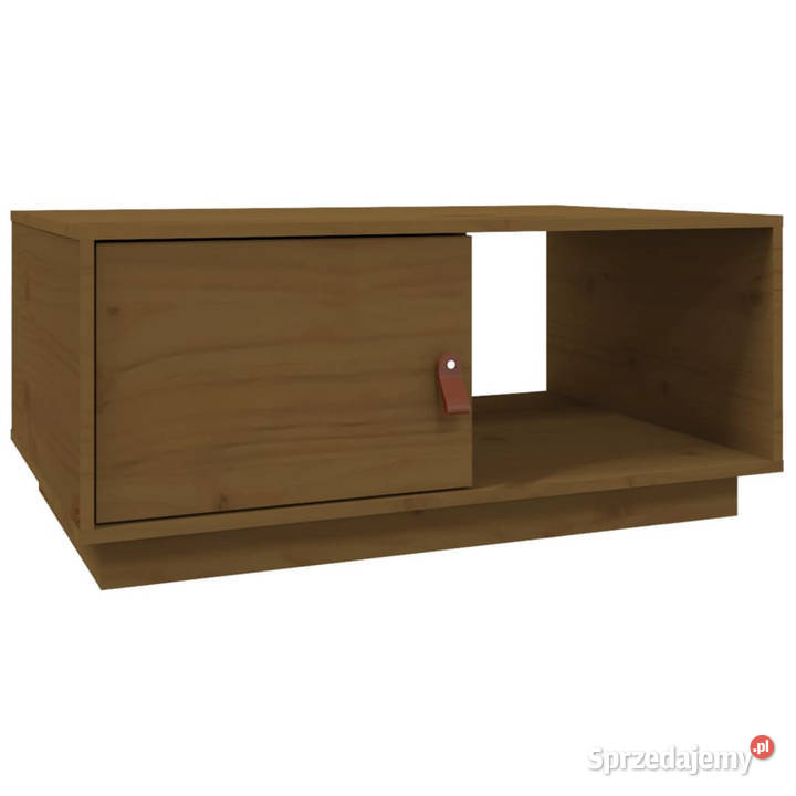 Stolik kawowy miodowy brąz 80x50x355 lite drewno Stoły