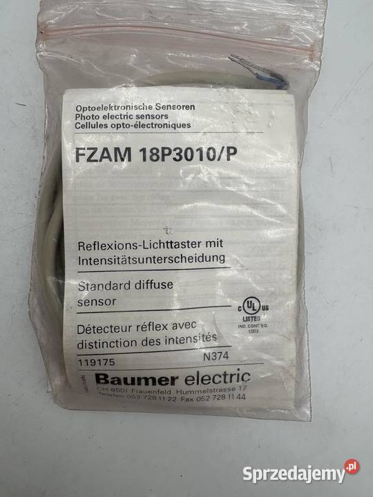 Baumer FZAM 18P3010P Czujnik fotoelektryczny Warszawa