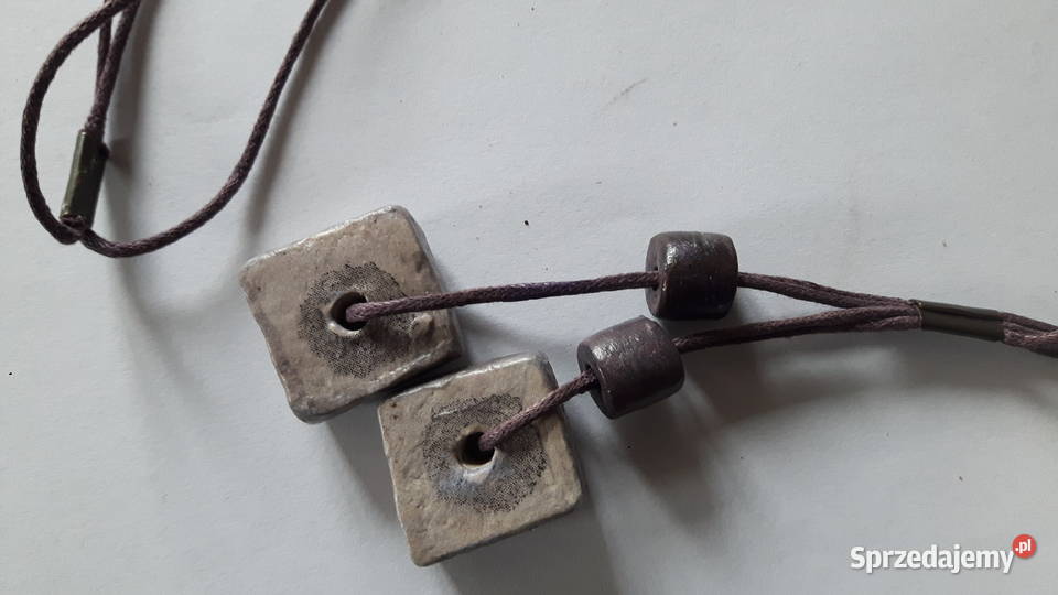 Naszyjnik ceramiczny ręcznie wykonany Otwock