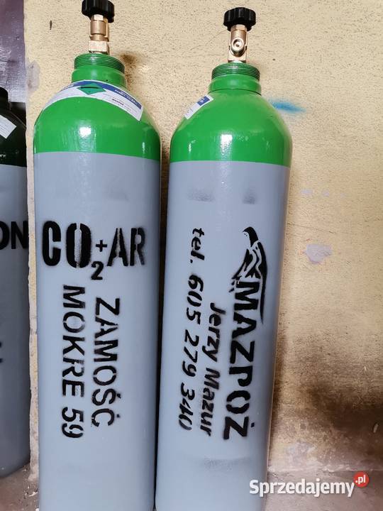 Gazy techniczne tlen acetylen mix argon azot CO2 Mokre