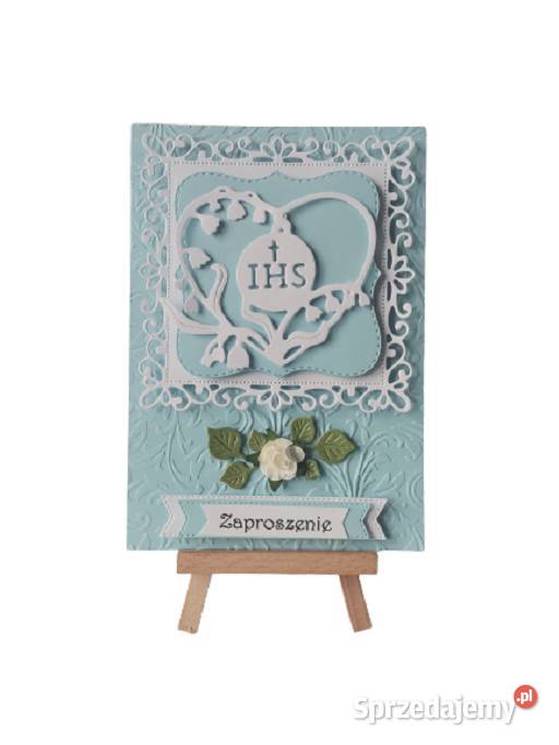 Zaproszenia Komunia Chłopiec IHS W Sercu B6 Rękodzieło Poznań sprzedam