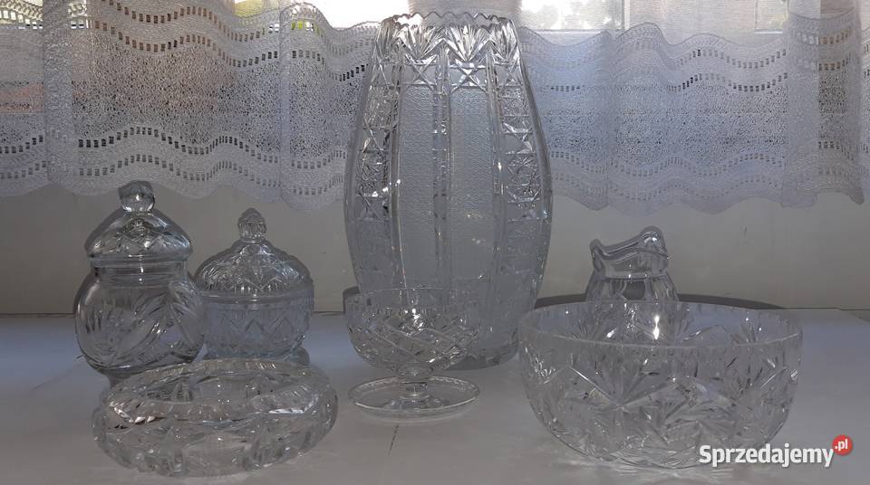 Zestaw duży wazon cukiernice bomonierka sojerka Porcelana i szkło Warszawa sprzedam