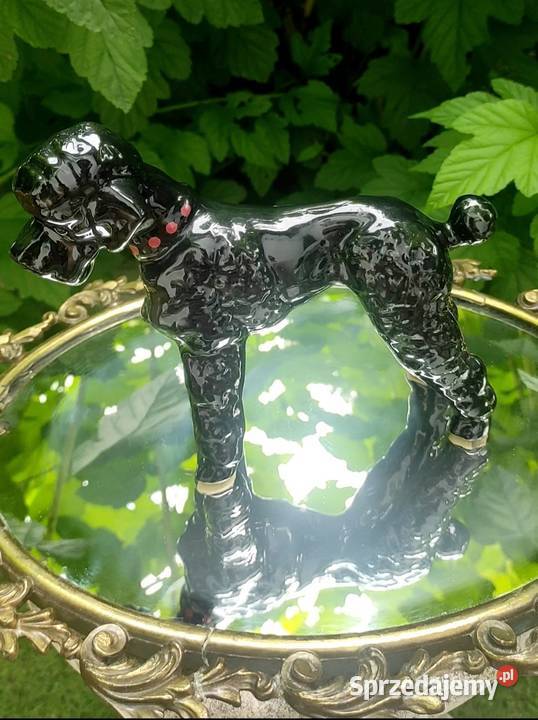 PIES PUDEL CZARNY KOLEKCJONERSKA FIGURKA Pabianice