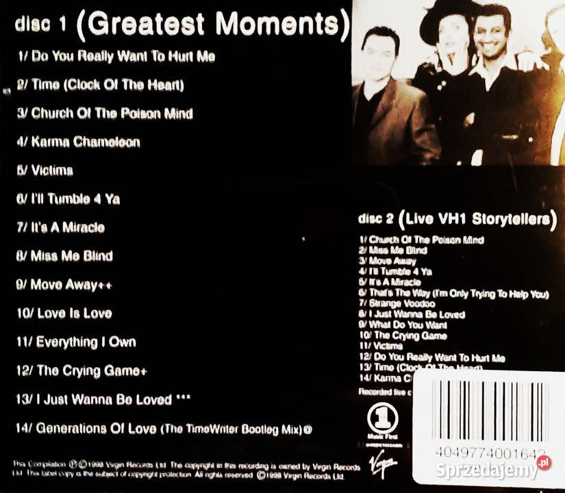 Album 2X CD Kultowy Zespół Boy George Culture Bielsko-Biała sprzedam