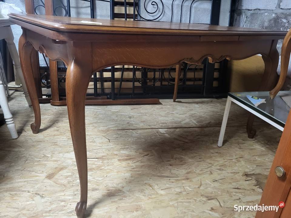 Stylowy stół LUDWIKOWSKI chippendale dębowy z kujawsko-pomorskie Sypniewo