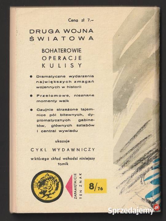 ŻÓŁTY TYGRYS CZARNOMORSKI BASTION 1976 miękka Łódź sprzedam