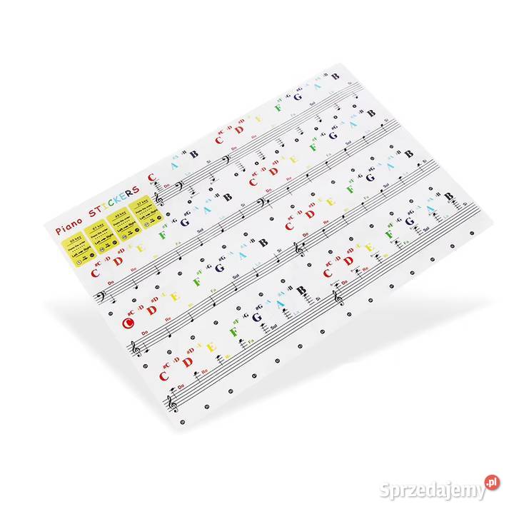 Naklejki na klawisze do nauki grania PIANINO mazowieckie Płock