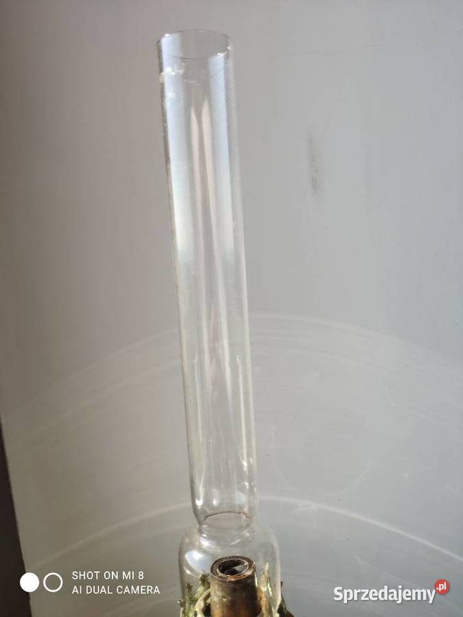 Stara francuska porcelanowa lampa naftowa sprzedam