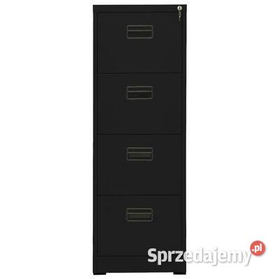 vidaXL Szafka kartotekowa czarna 46x62x133 mazowieckie Warszawa