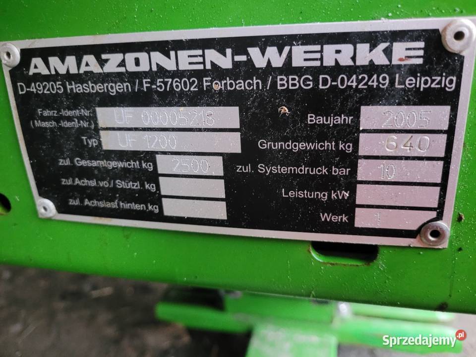 Opryskiwacz AMAZONE 1200 Przyrów