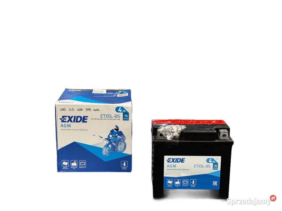 Akumulator EXIDE 12V 4Ah 70A P ETX5LBS dolnośląskie Jelcz-Laskowice