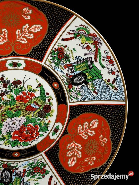 Porcelanowy Japoński Talerz Imari Poddębice