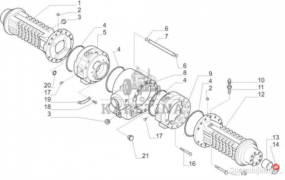 Carraro 2832M 11885677 150006 Mechanizm Jastrzębniki