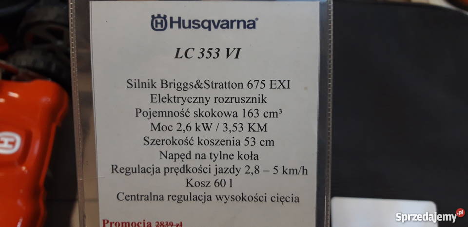 Kosiarka spalinowa Husqvarna LC 353 VI Częstochowa