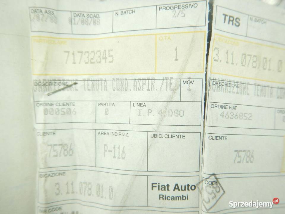 USZCZELKA KOLEKTORA SSĄCEGO FIAT PANDA 20032012