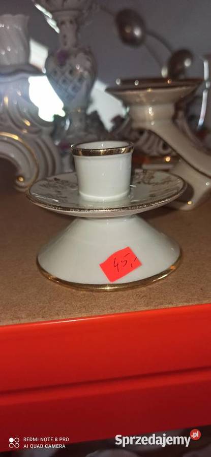 Świecznik na jedną świecę Porcelana Gdańsk