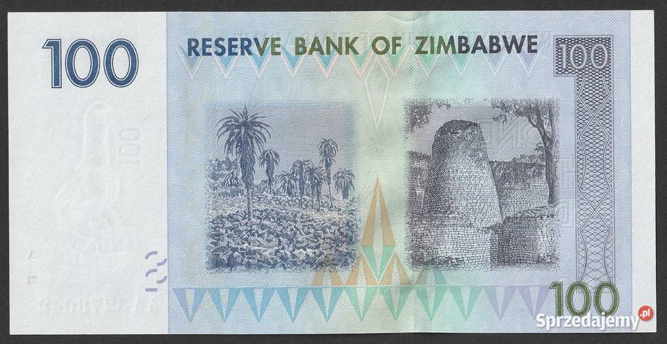 ZIMBABWE 100 DOLARÓW 2007 AA STAN UNC