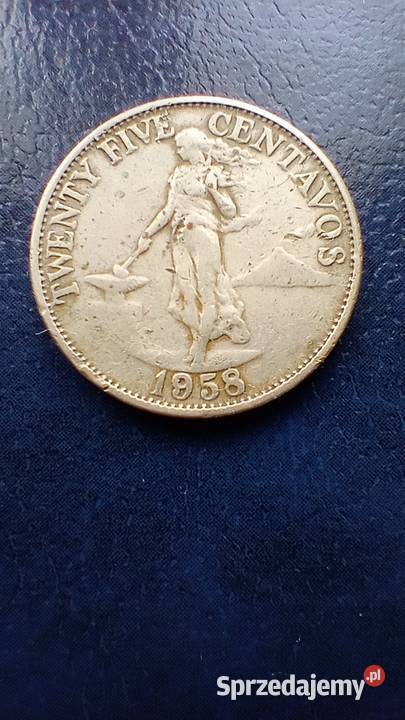 Stare monety 25 cent 1958 Filipiny Numizmatyka Lesko sprzedam
