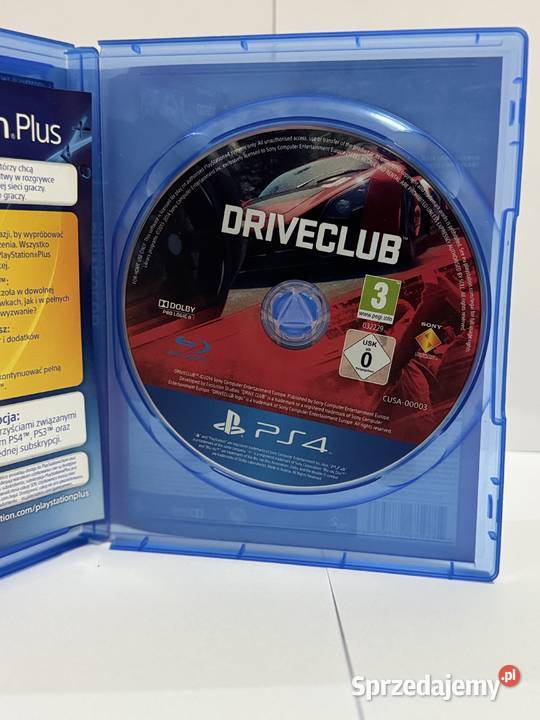 GRA DRIVECLUB NA 4 PLAYSTATION 4 POLSKA WERSJA Śrem sprzedam