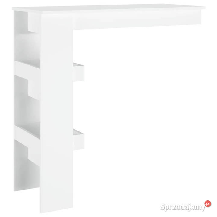 Stolik barowy biały 102x45x1035 materiał