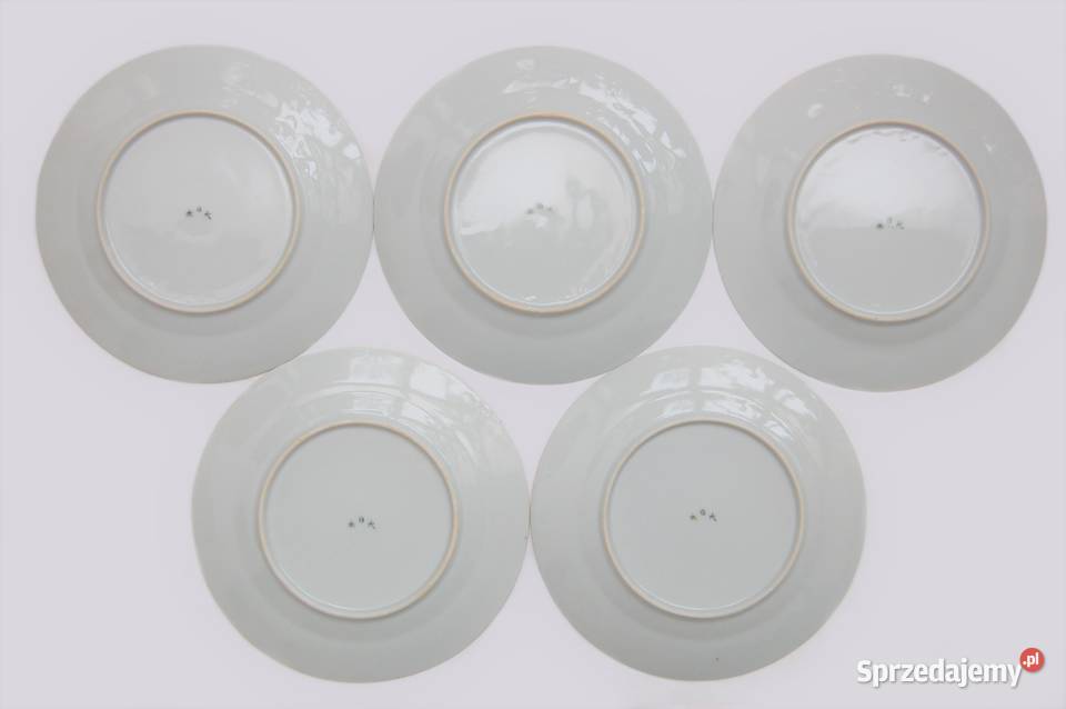 Talerze vintage deserowe zielone chińska Lublin