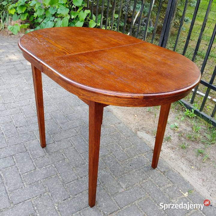 Stół owalny rozkładany Mid century Skandynawia Radomsko