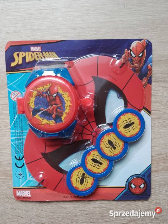 Zegarek wyrzutnia krążki maska Spiderman Pozostałe Chrzanów
