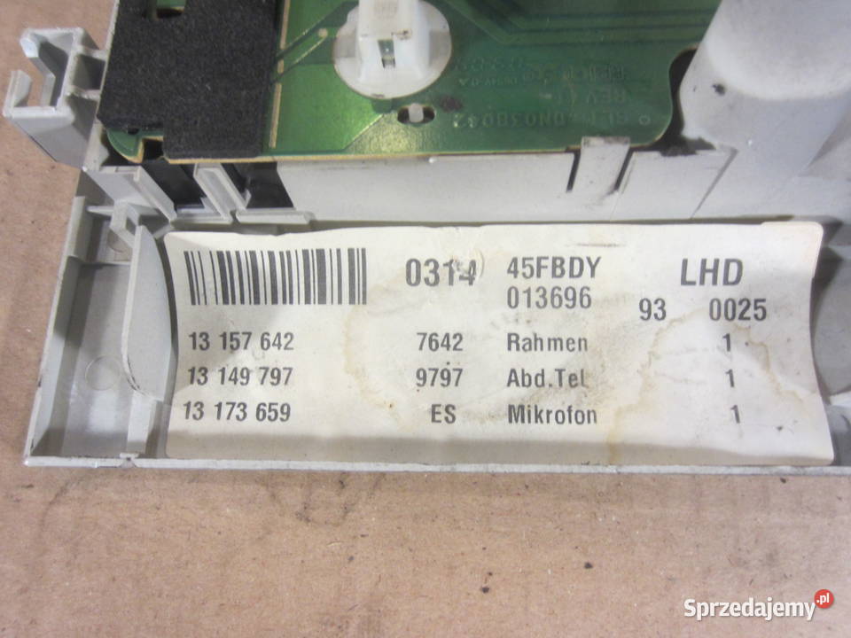 Lampka podsufitki Opel Vectra C Signum 13157642 Wyposażenie wnętrza Części Szczecin