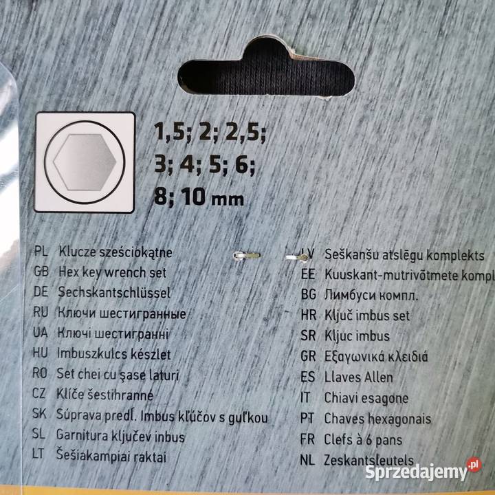 Komplet kluczy sześciokątnych Topex Ząbki sprzedam