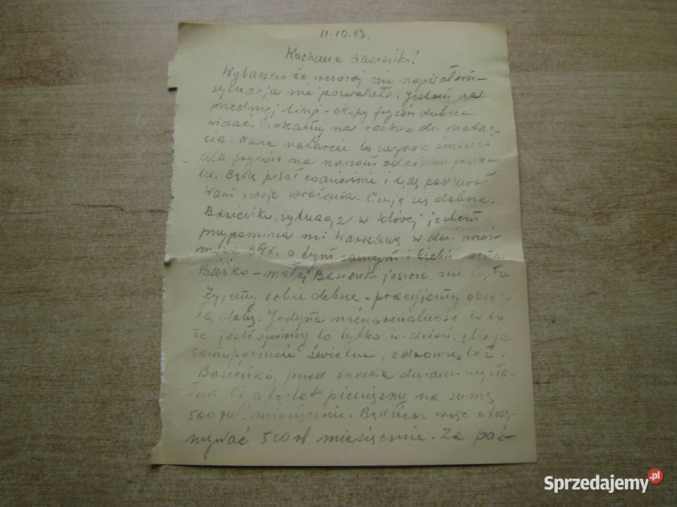 Starocie z PRL Militaria List żołnierza 1 Gdynia