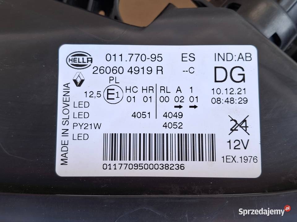 RENAULT KADJAR 1522 REFLEKTOR LEWY LED PURE lubuskie Bieleń
