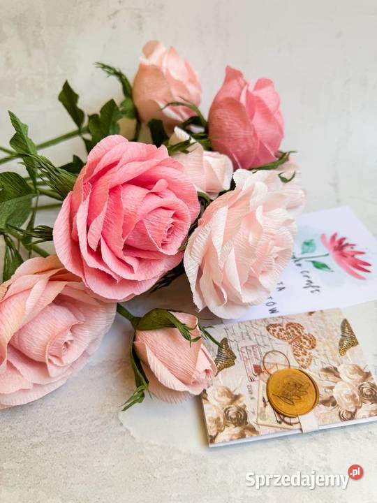 Róże z krepiny włoskiej do wnętrz Zielona Góra