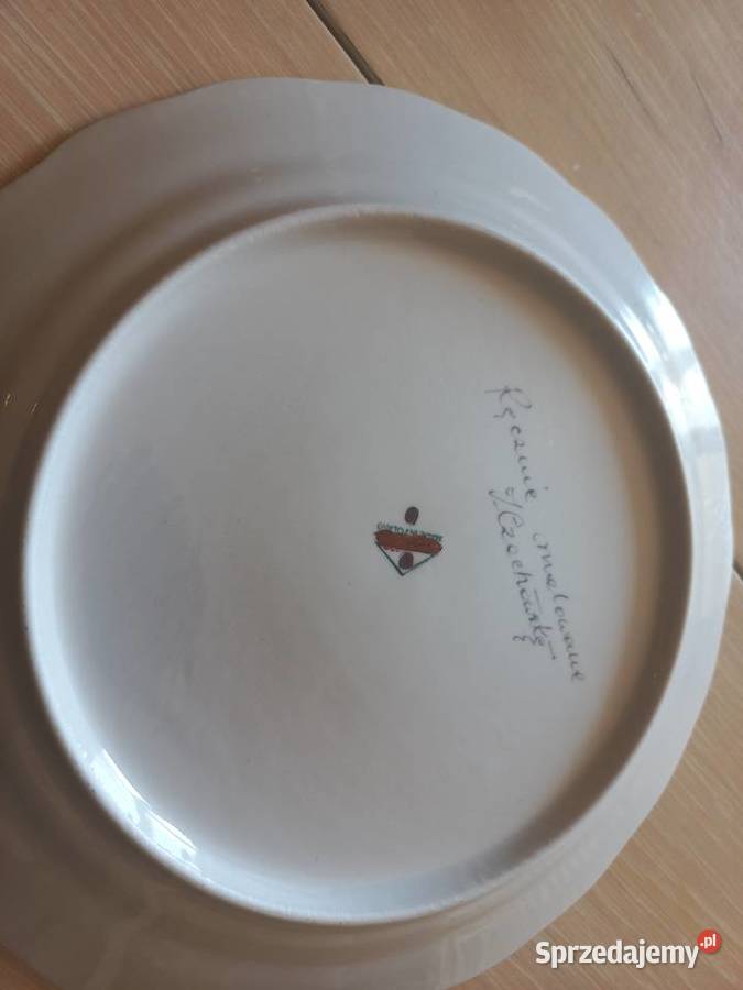 Talerzyk ręcznie malowany Chodzież Z Czachowska mazowieckie Piastów