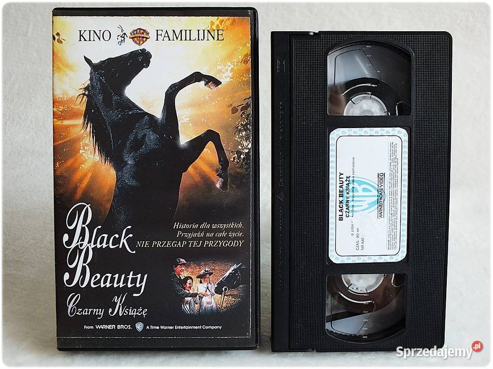Kaseta VHS Czarny Książę Black Beauty Film na dramat Kultura i Rozrywka