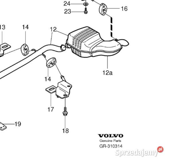 VOLVO S60 V70 XC70 wydech tlumik koncowy D5244T Bielany Wrocławskie