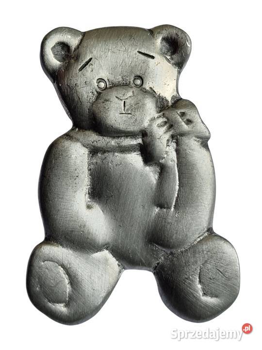 VINTAGE ARTYSTYCZNA BROSZKA MIŚ CYNA LATA 50 Częstochowa