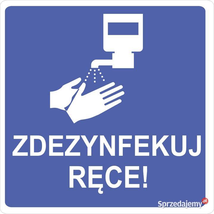 Zestaw naklejek zasłoń usta dezynfekcja sprzedam