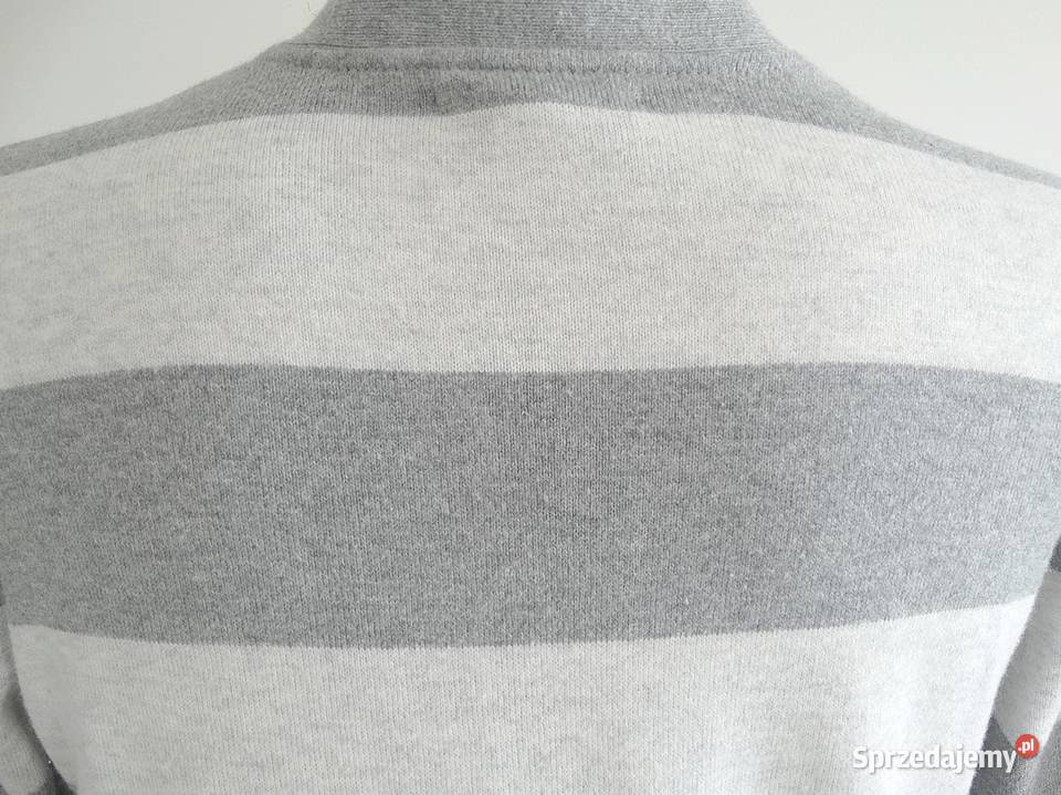 Sweter Kardigan Szary w Modne Paski Tommy długi podlaskie Łomża sprzedam