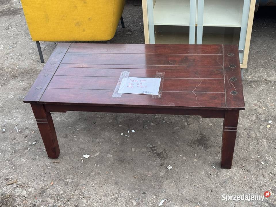 Stolik kawowy kolonialny drewniany styl mazowieckie