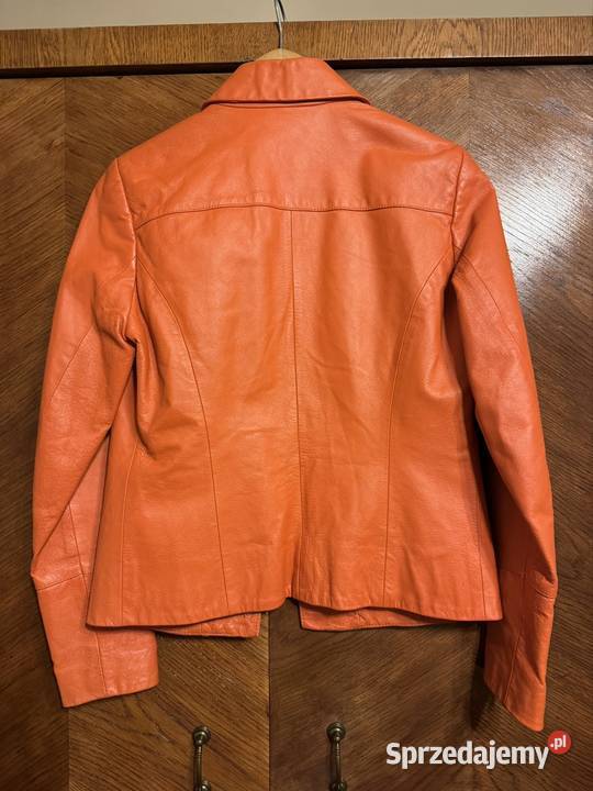 Kurtka ze skóry naturalnej XS pomarańczowa Skóra naturalna  sprzedam