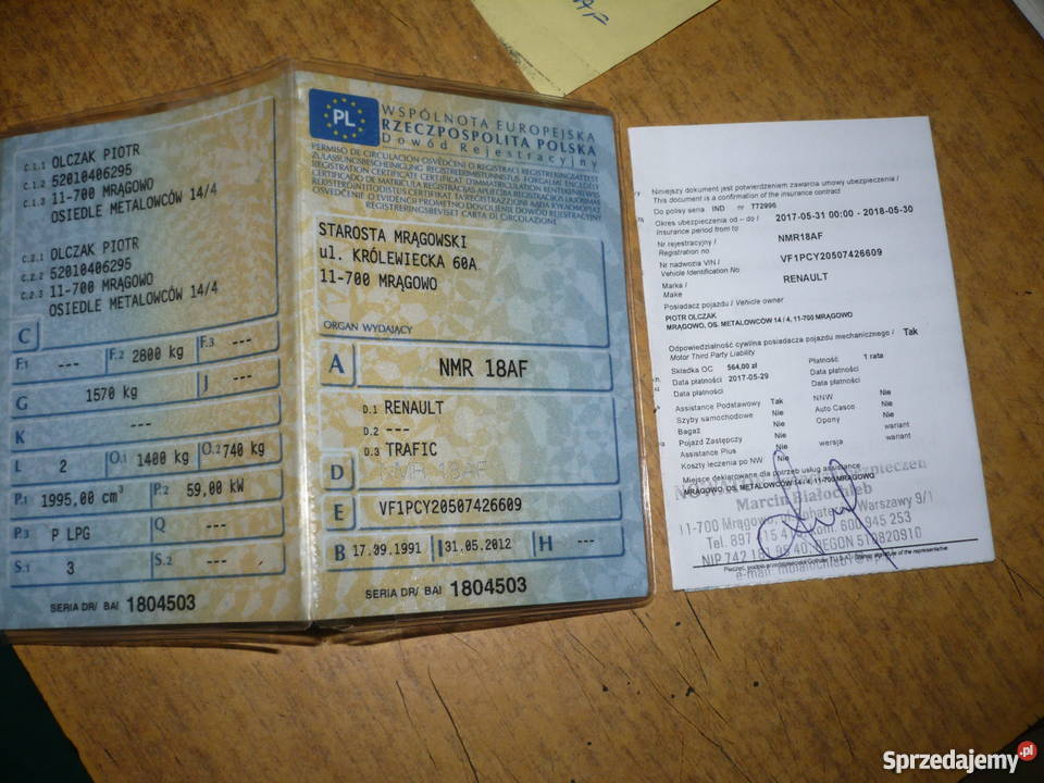 Dostawczak skrzyniowy Mrągowo