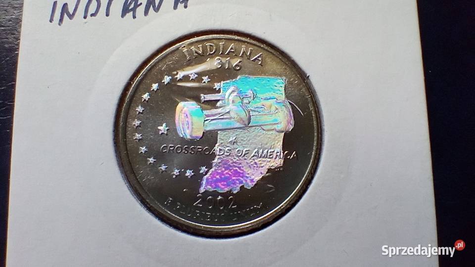 Stare monety 14 dolar 2002 Indiana USA hologram Numizmatyka Lesko sprzedam
