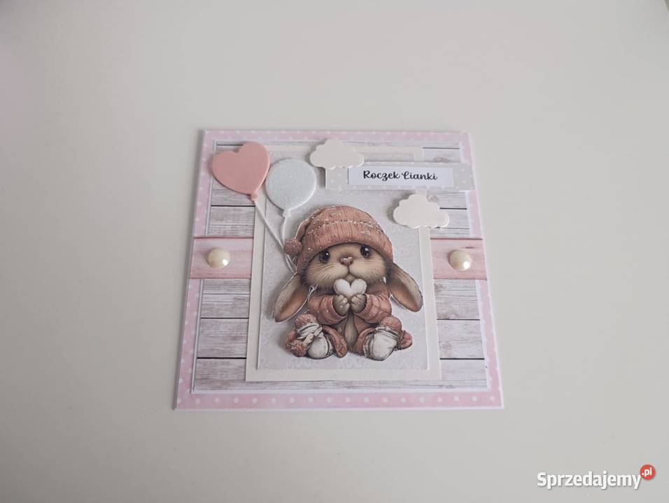 Kartka urodzinowa ręcznie robiona roczek łódzkie Łódź