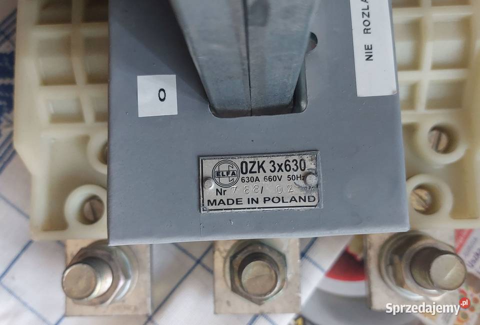 Odłącznik OZK 3x630 3biegunowy 630A sprzedam