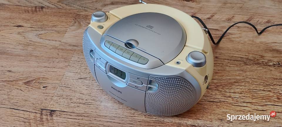 Kultowy Boombox Philips AZ1027 CD Kasety Radio Wąbrzeźno
