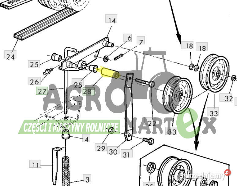 Z60284 TULEJKA PODKŁADKA DYSTANSOWA JD Pozostałe Wichrów sprzedam