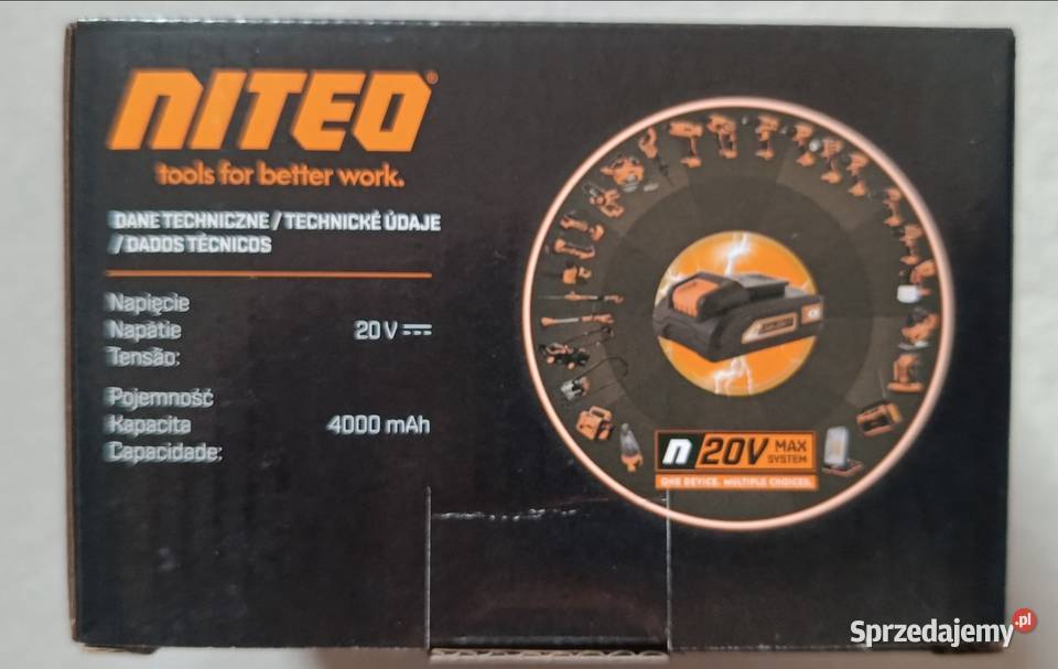 NITEO 20V akumulator litowojonowy 40 Ah NOWY