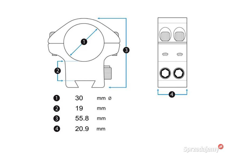 Mount Audere PSR 30 mm High Dovetail NIEKOKESZ