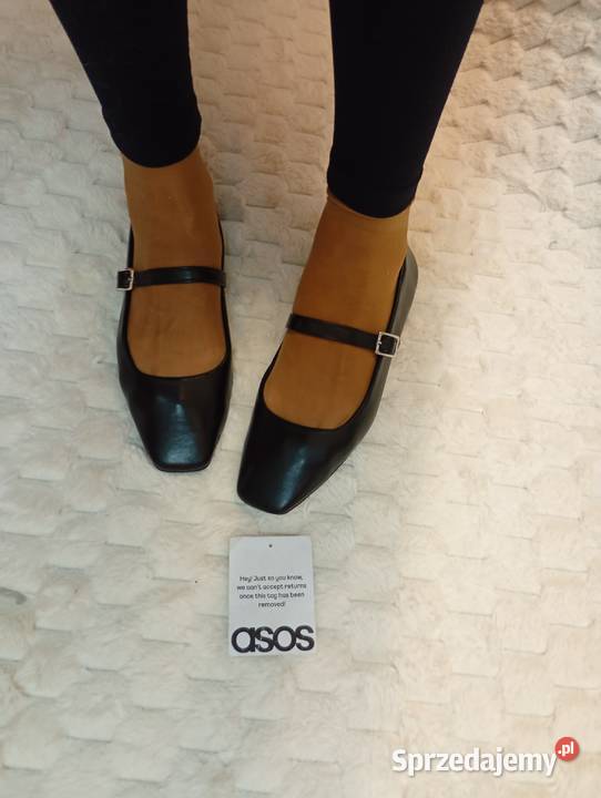 39 ASOS Design Czarne baleriny biznesowe z Asos małopolskie Kraków